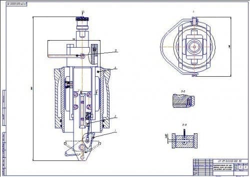 Приспособление для выпрессовки гильз цилиндров двигателя ЗИЛ-433362