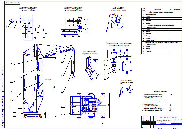 Модернизация башенного крана КБ-405. Чертеж общего вида