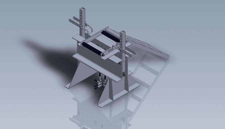 3Д-чертежи в компасе станка для ремонта покрышек