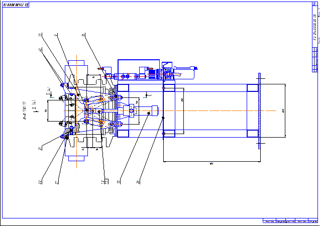 Монтажный чертеж кантователя агрегатов