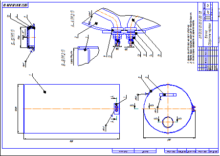 Сборочный чертеж бочки солидолонагнетателя