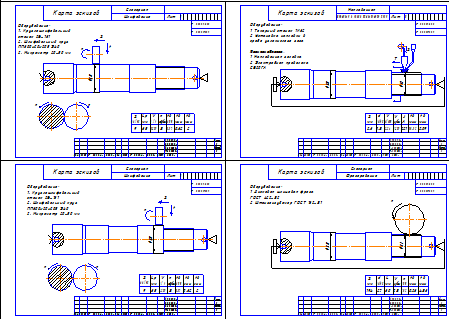 Ремонт разжимного кулака ЗИЛ-130 - операционные карты