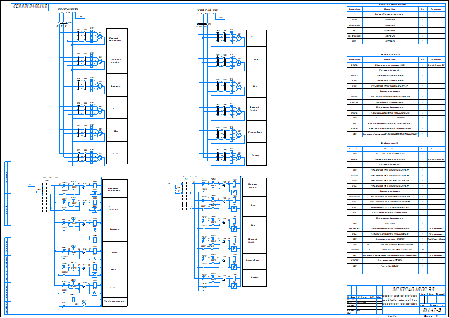 Схема электрическая принципиальная системы управления производством комбикормов